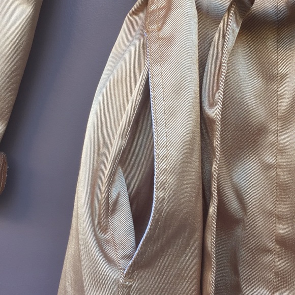 Xoxo Gold Trench Coat w/belt. Small. Like New - Picture 7 of 10